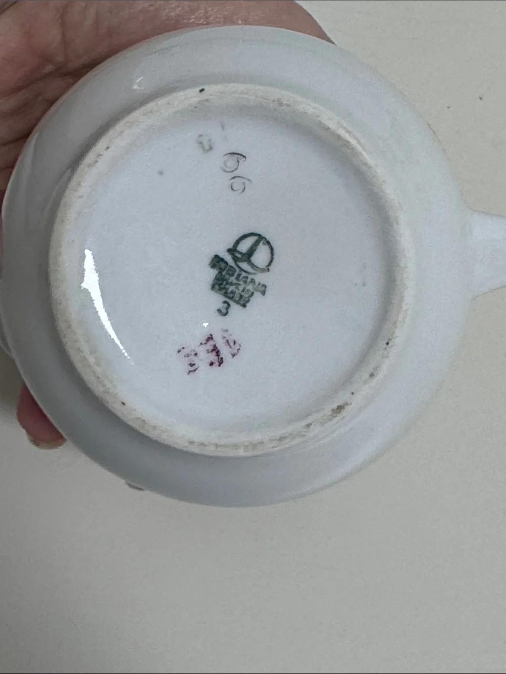 Lubiana Made In Poland  Porcelain Teapot with Blue Floral Design and Gold Trim